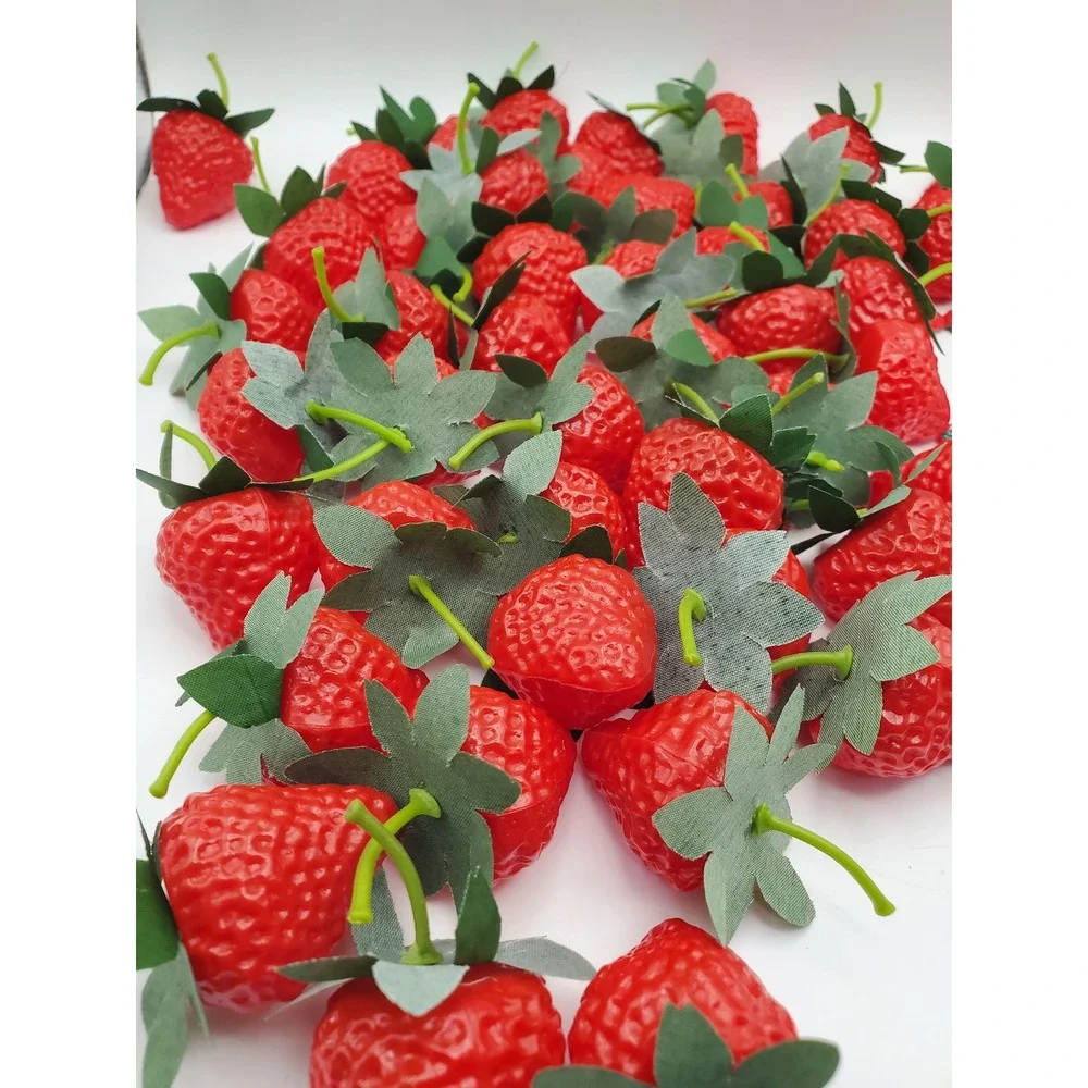 Ultimate Faux Strawberry Lot: 50+ Decorative Berries & Tiny Accents